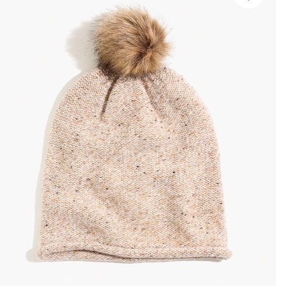 Madewell Accessories - New Madewell Faux-Fur Pom-Pom Beanie